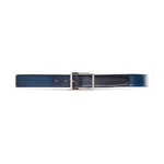 Moreschi Palma Grained Calfskin Belt Blue