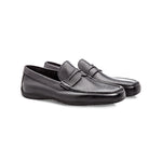 Moreschi Panama Deerskin Driving Loafers Black