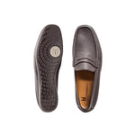 Moreschi Panama Deerskin Driving Loafers  Dark Brown