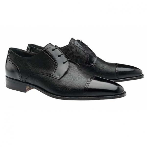 Moreschi Riga Calfskin & Grained Calfskin Cap Toe Oxfords 