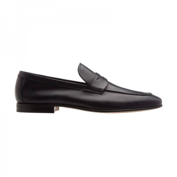 Moreschi Rio Calfskin Penny Loafers Navy