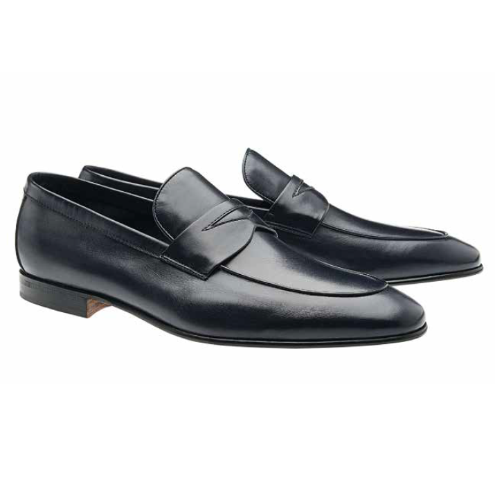 Moreschi Rio Calfskin Penny Loafers Navy