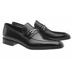 Moreschi Santiago Apron Toe Bit Loafers Black