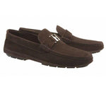 Moreschi Suede Driving Loafers Navy