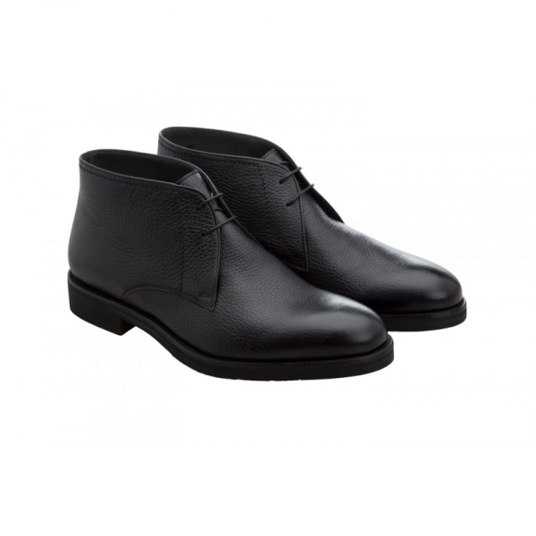 Moreschi Seattle Deerskin Chukka Boots Black
