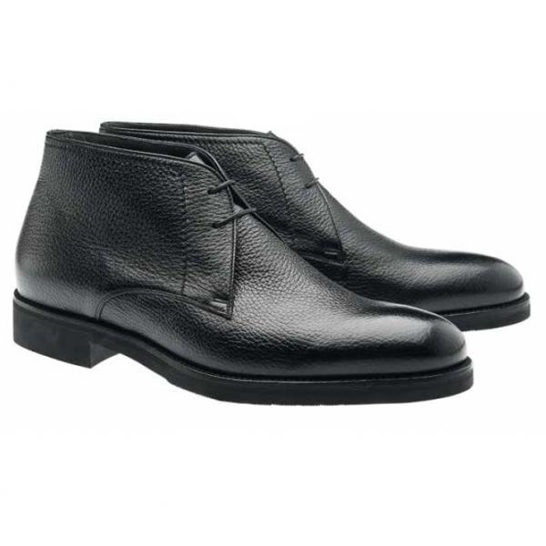 Moreschi Seattle Deerskin Chukka Boots Black
