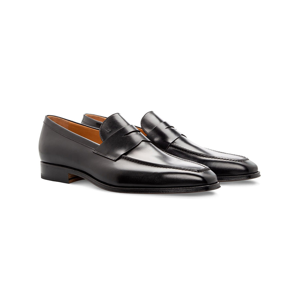 Moreschi Sofia Black Slip-on Penny Loafers Black