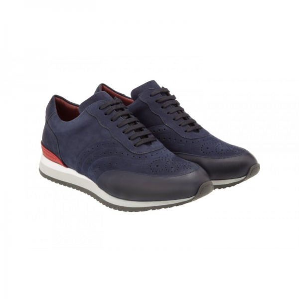 Moreschi Sparta Nubuck Sneakers Navy