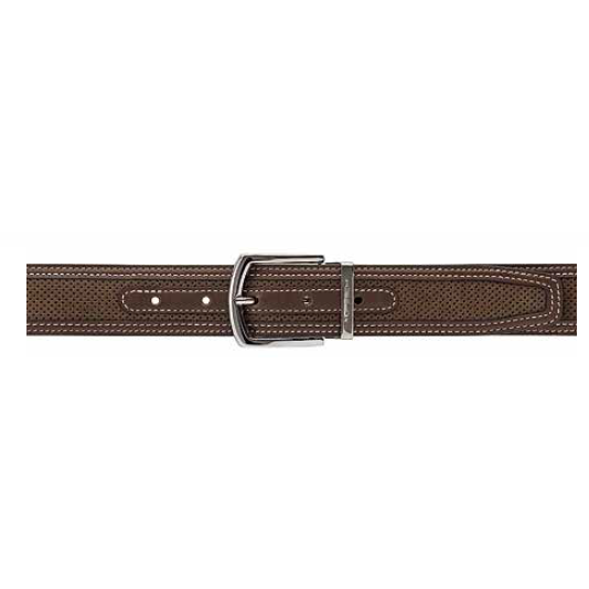 Moreschi St. Barth Perforated Nubuck Belt Brown