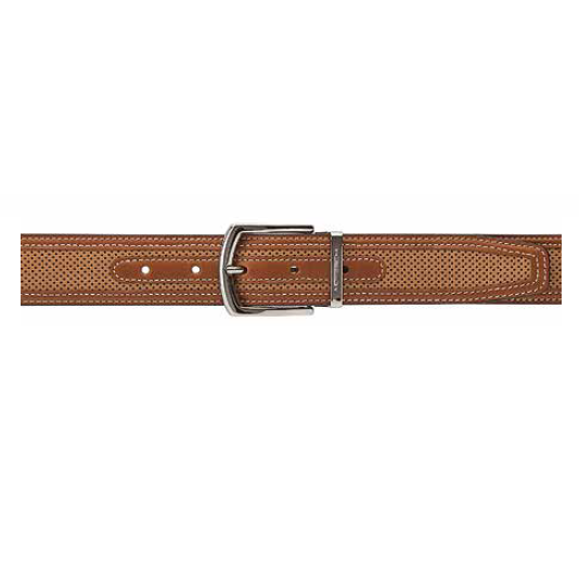 Moreschi St. Barth Perforated Nubuck Belt Tan