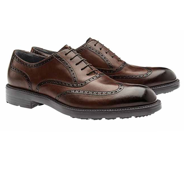 Moreschi Stoccolma Calfskin Wingtip Oxfords Brown