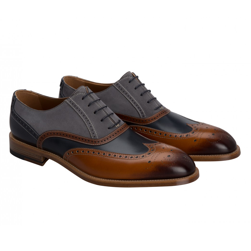 Moreschi 42199 Suede Brogue Oxford Ice