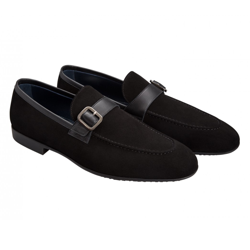 Moreschi 42174NE Suede Moccasin Black