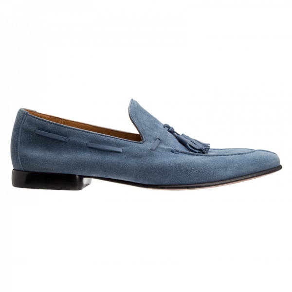 Moreschi 042089B Suede Tassel Loafers Denim (SPECIAL ORDER)