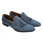 Moreschi 042089B Suede Tassel Loafers Denim