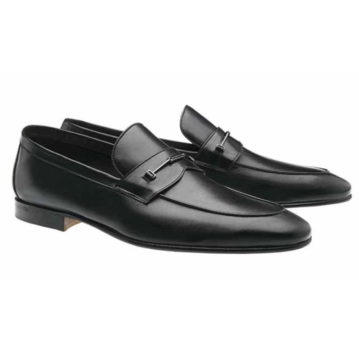 Moreschi Sydney Calfskin Bit Loafers Black