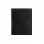 Moreschi Leather Vertical Wallet Light Black