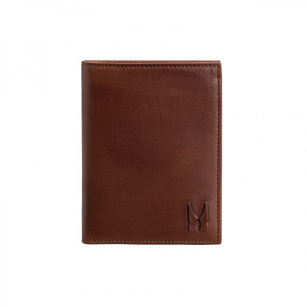 Moreschi Leather Vertical Wallet Light Brown