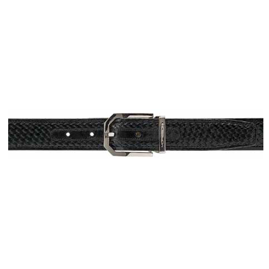 Moreschi Trinidad Woven Calfskin Belt Black