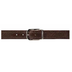 Moreschi Trinidad Woven Calfskin Belt Brown