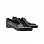Moreschi Vancouver Apron Toe Penny Loafers Black