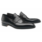 Moreschi Vancouver Apron Toe Penny Loafers Black