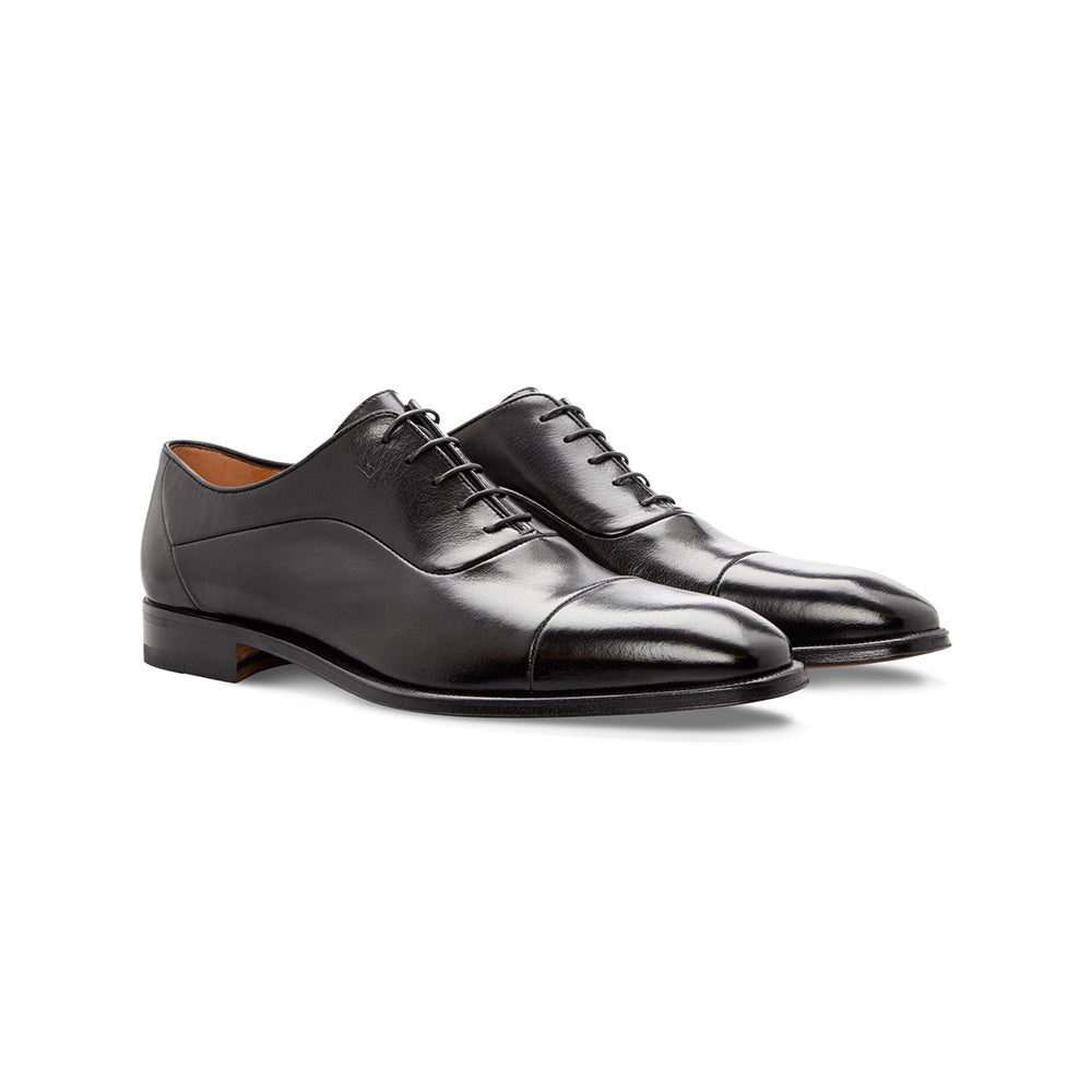 Moreschi Square Toe Oxfords Black
