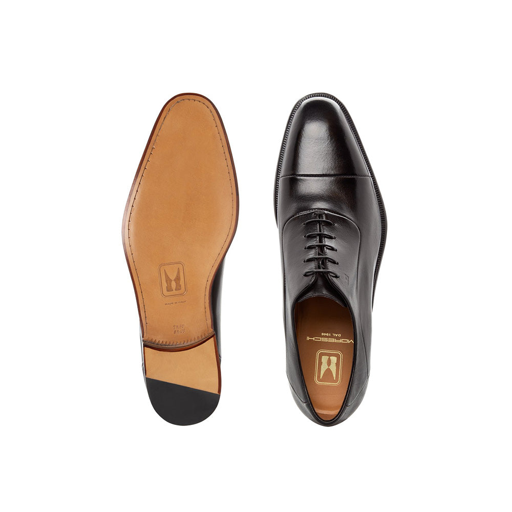 Moreschi Square Toe Oxfords Black