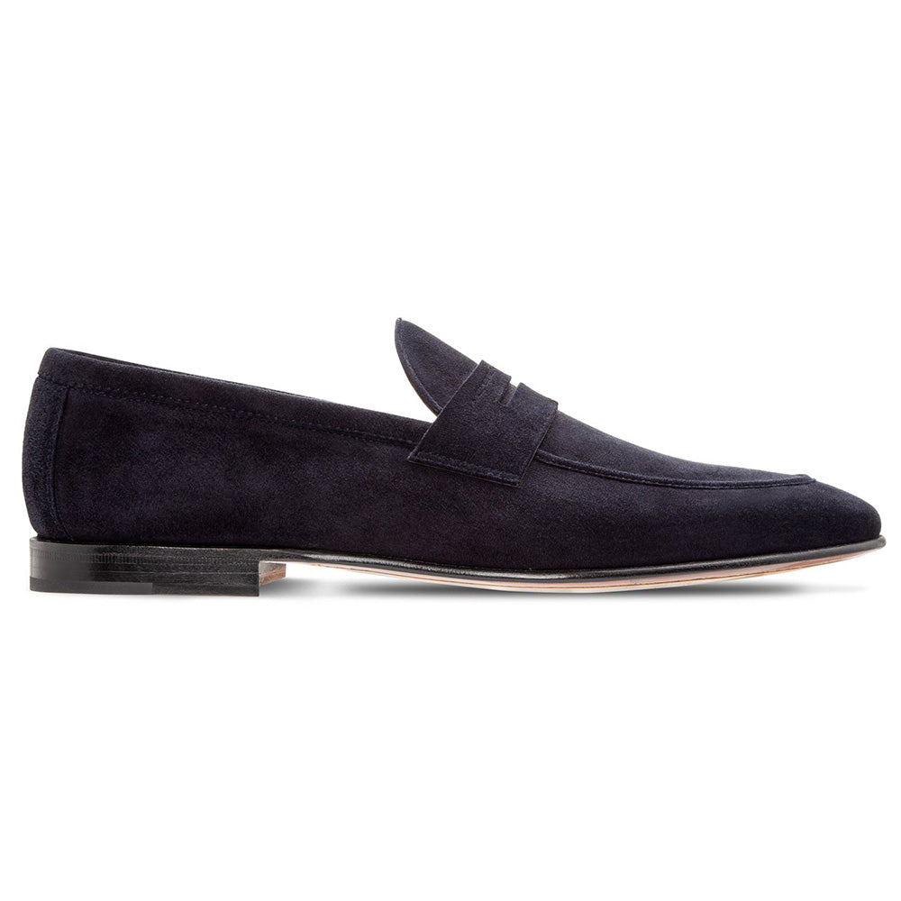 Moreschi Vigo Slip-on Penny Loafers Navy Blue