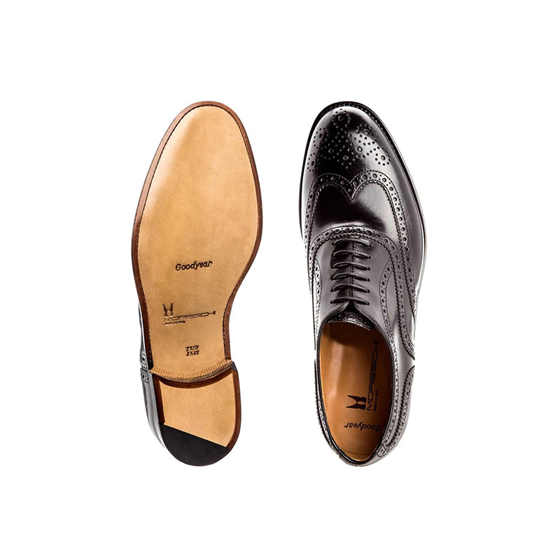 Moreschi Windsor Goodyear Welted Wingtip Brogues Black