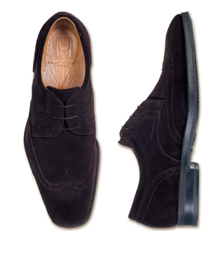 Moreschi Albany Suede Wing Tip Brogues