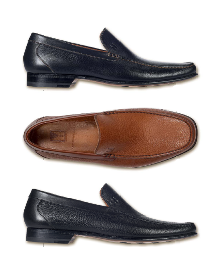 Moreschi Cannes Grain Calfskin Loafers