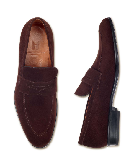 Moreschi Izmir Soft Suede Penny Loafers