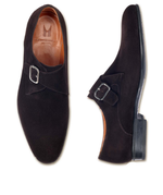 Moreschi Kobe Soft Suede Monk Strap Shoes