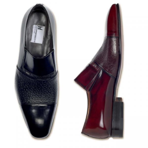 Moreschi Lugano Peccary & Calfskin Slip On Shoes