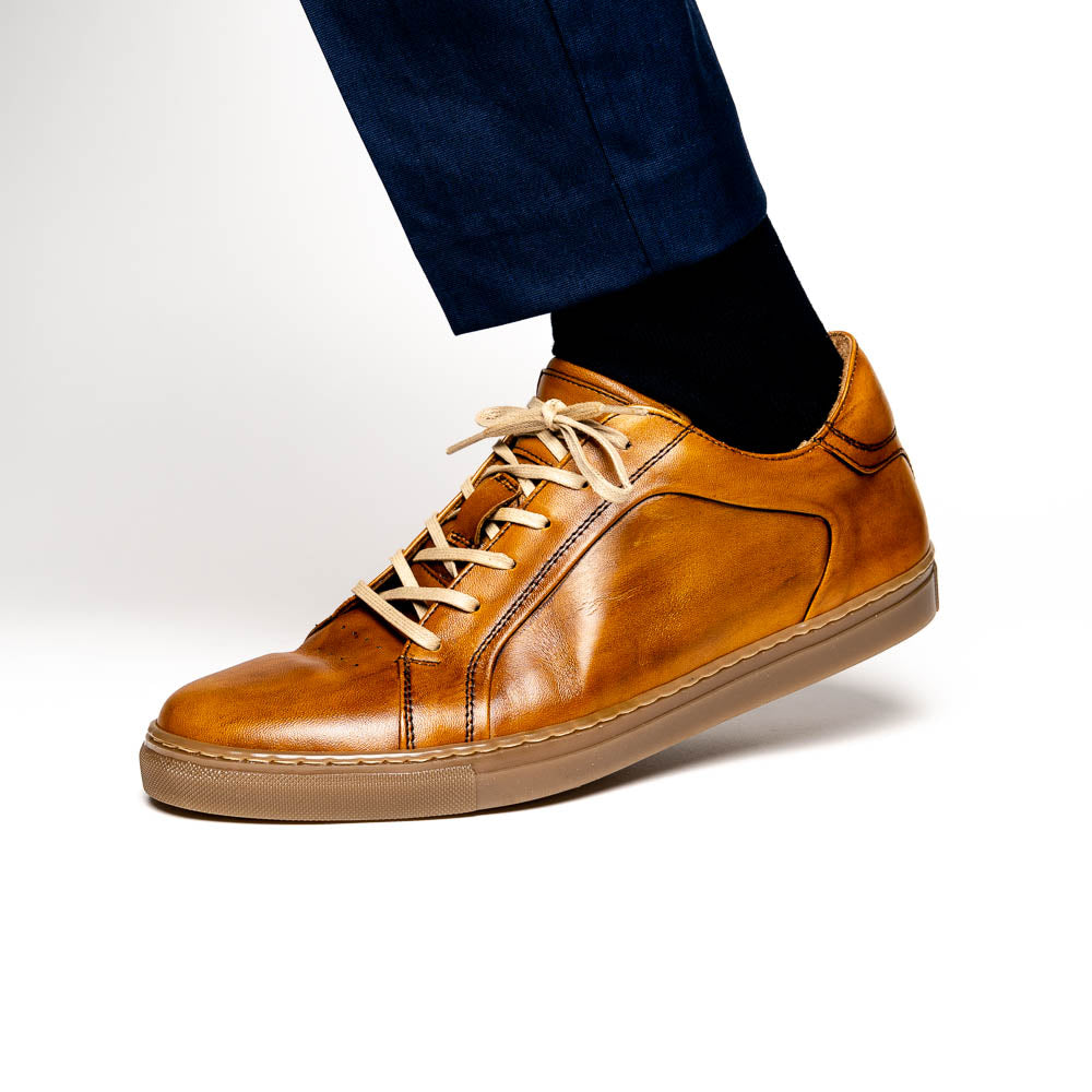 Alan Payne Mystic Sheepskin Sneaker Tan