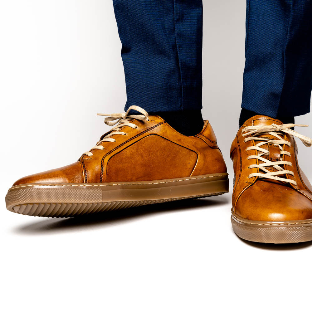 Alan Payne Mystic Sheepskin Sneaker Tan