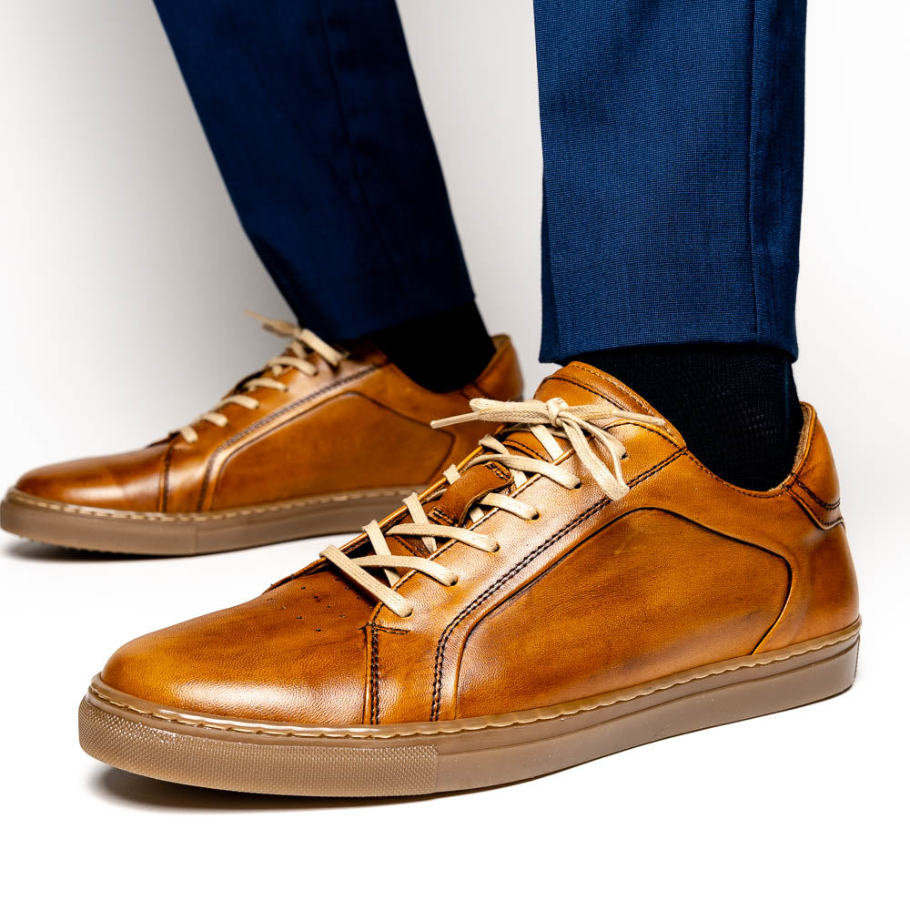Alan Payne Mystic Sheepskin Sneaker Tan