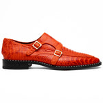 View product image 1: Marco Di Milano Napoli Ostrich Leg Double Monk Strap Rustic Orange