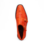 View product image 5: Marco Di Milano Napoli Ostrich Leg Double Monk Strap Rustic Orange
