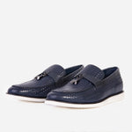 Vinci Leather The Sperry Blue Leather Tassel Loafer