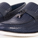 Vinci Leather The Sperry Blue Leather Tassel Loafer