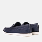 Vinci Leather The Sperry Blue Leather Tassel Loafer