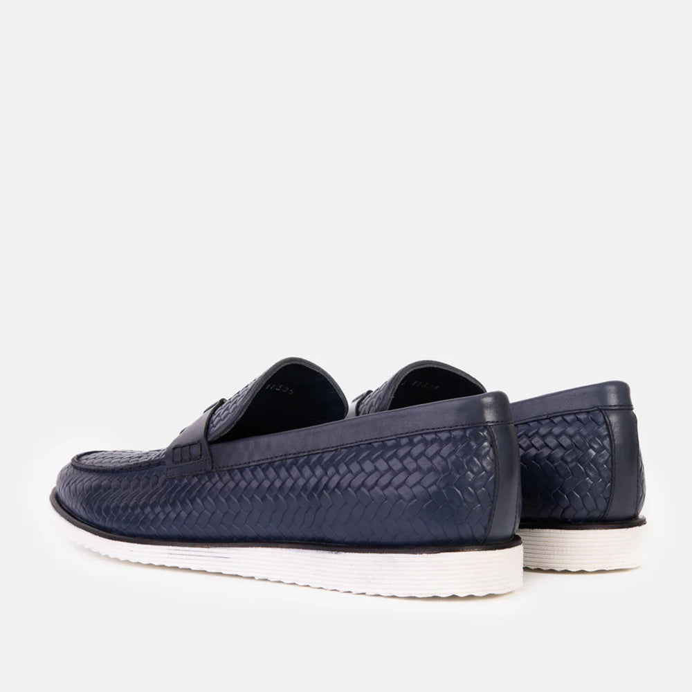 Vinci Leather The Sperry Blue Leather Tassel Loafer