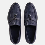 Vinci Leather The Sperry Blue Leather Tassel Loafer