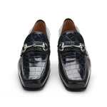 Caporicci 9872 Alligator Bit Loafers Navy