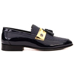 Vinci Leather The Imperial Leather Dress Shoe Black & Gold