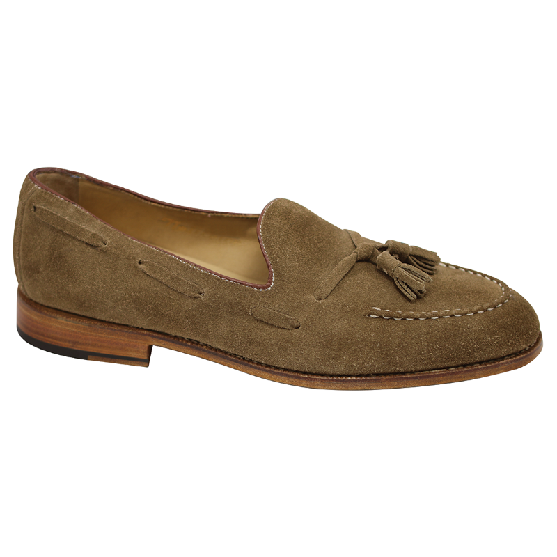 Nettleton Barrington Suede Goodyear Welted Tassel Loafers Castoro Tan