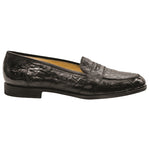 Nettleton Houston Genuine Crocodile Penny Loafers Black