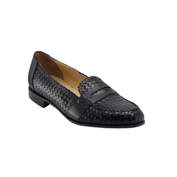Nettleton Key West Woven Penny Loafers Black